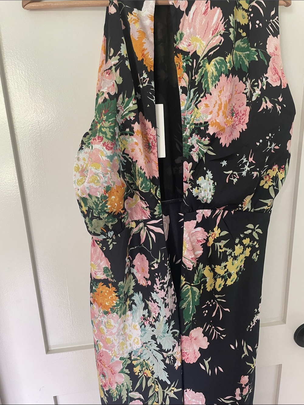 Petal + Pup Anabelle Funnel Neck Satin Midi Dress – Size Large - Picture 5 of 9